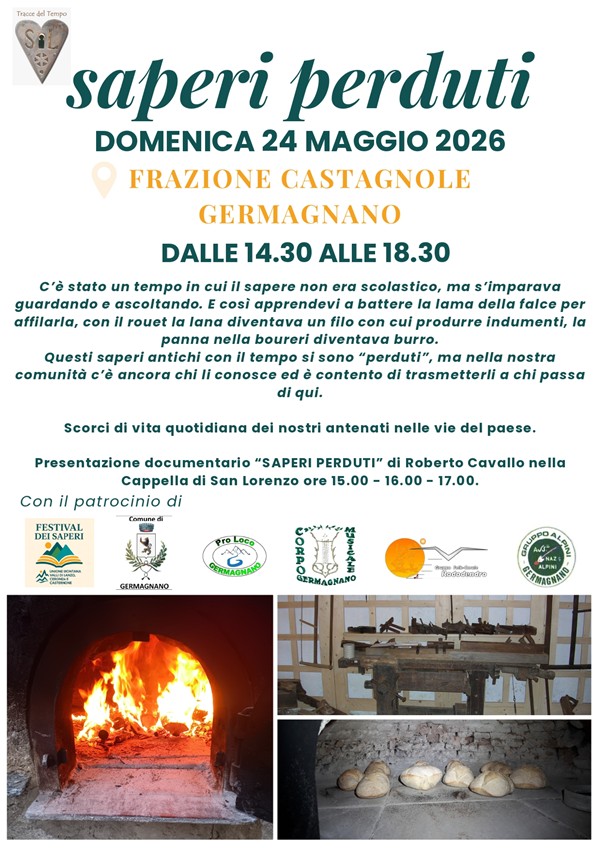 Locandina manifestazione Saperi Perduti